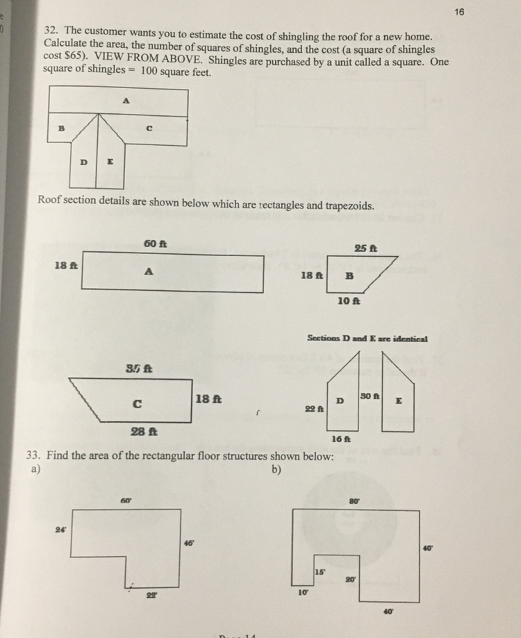 Geometry stuff 16 32. The customer wants you to
