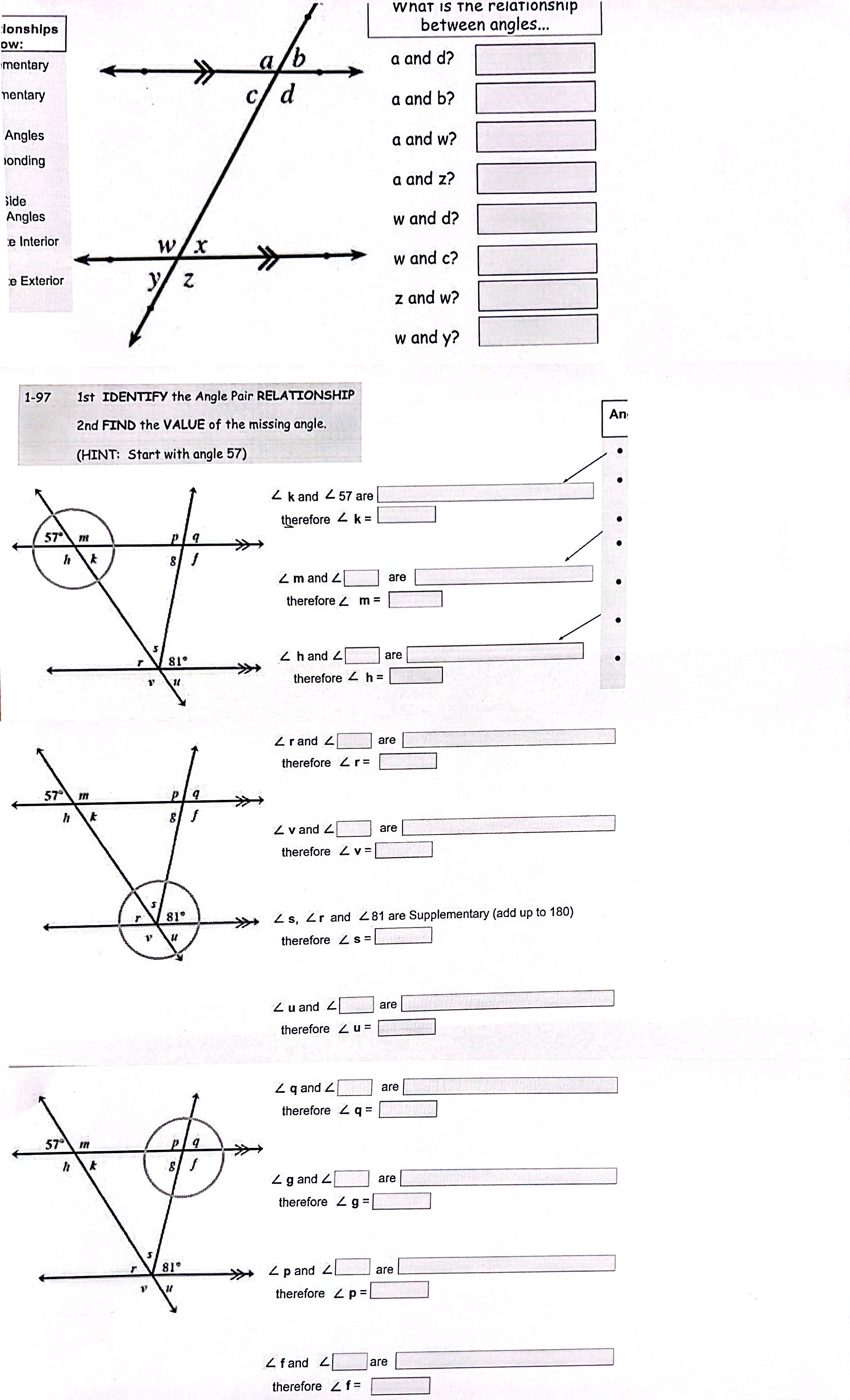 I need help solving the following problems. For