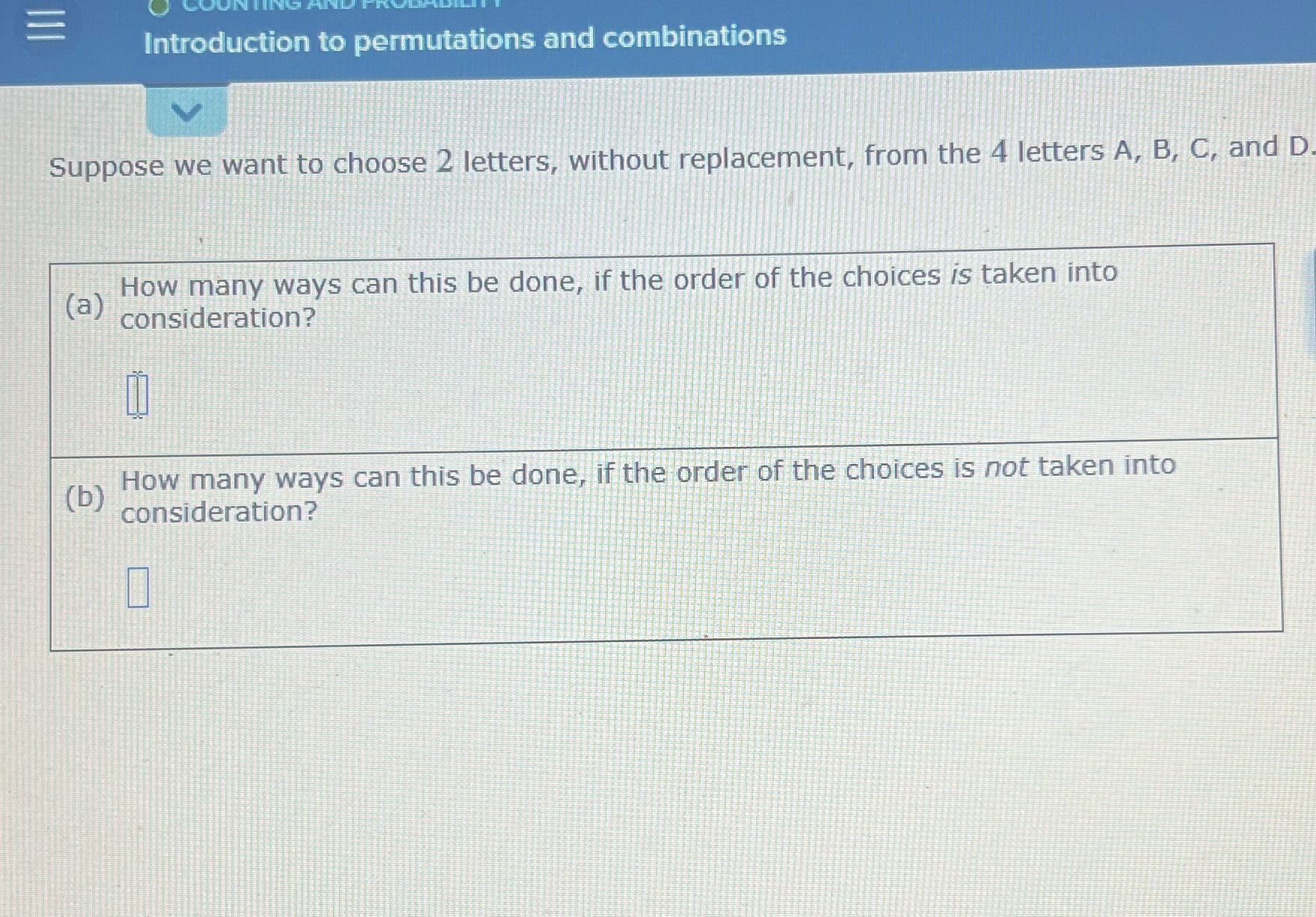 ? Introduction to permutations and combinations
