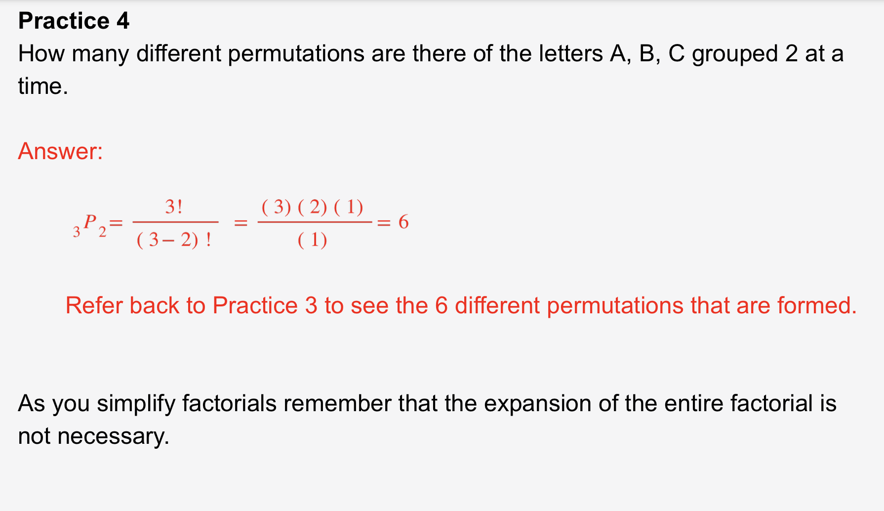 Combinations and Permutations (Show full working