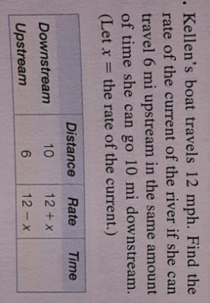 solve each problem Kellen's boat travels 12