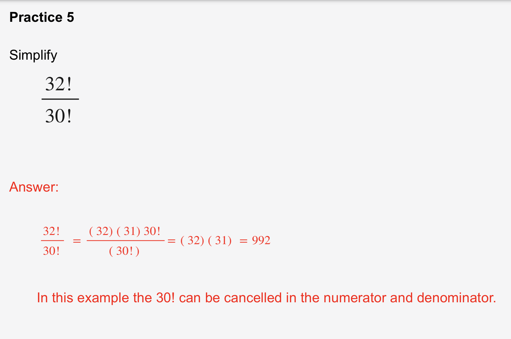 Combinations and Permutations (Show full working