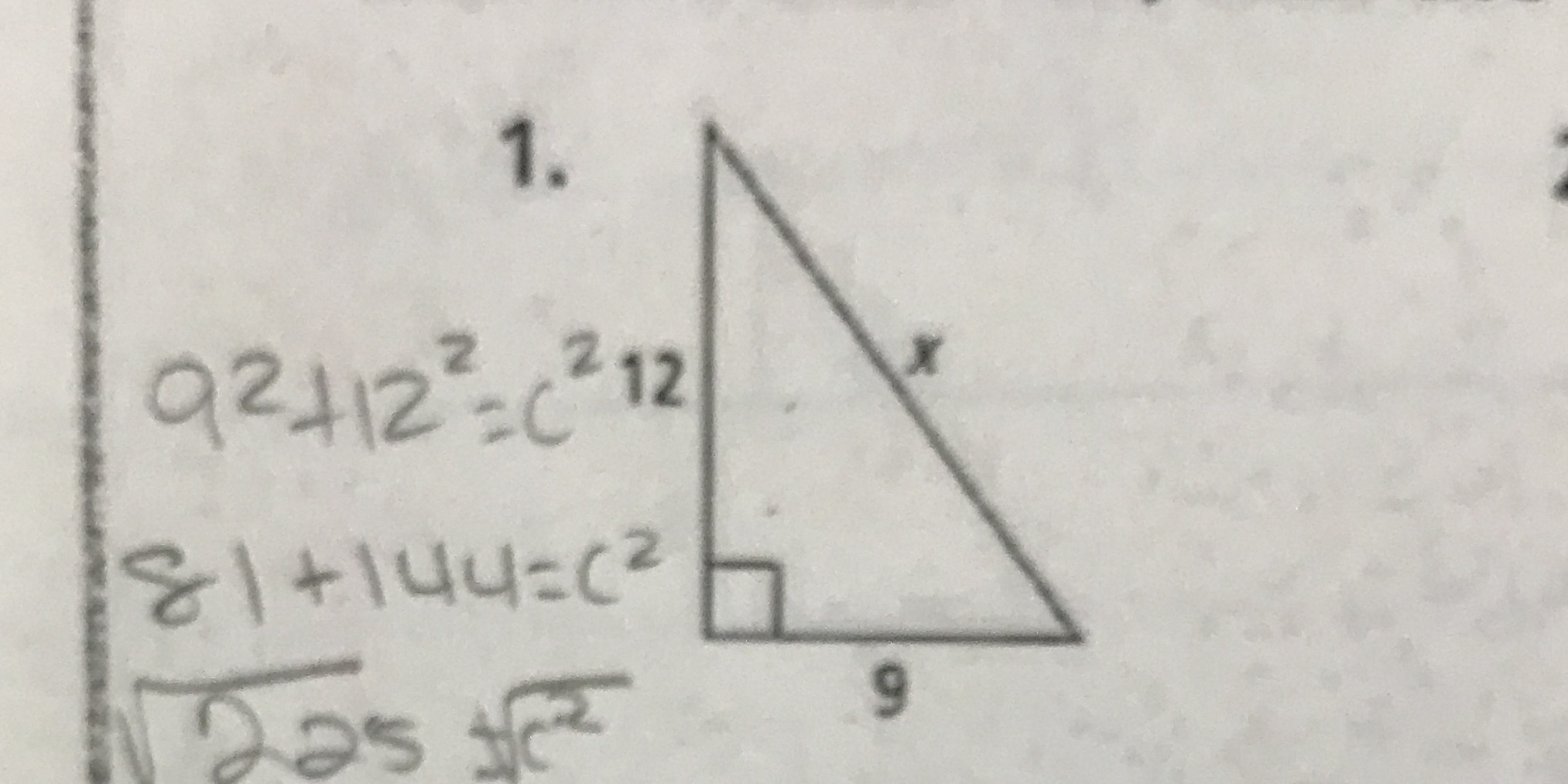 Find the value of x. Write your answers in