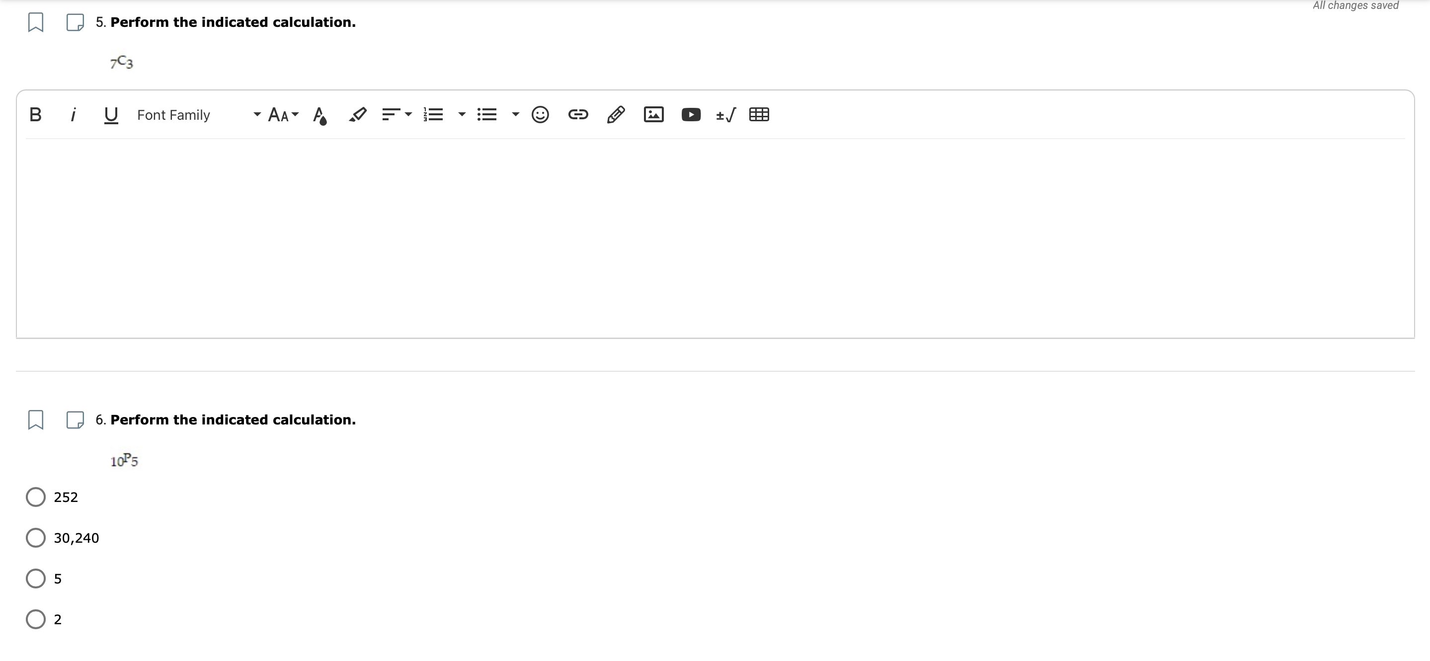 Combinations and Permutations (Show full working
