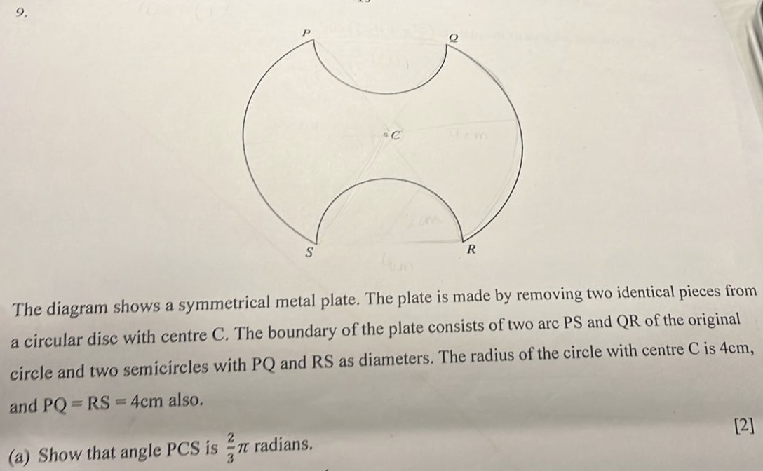 9. if m S R The diagram shows a symmetrical metal