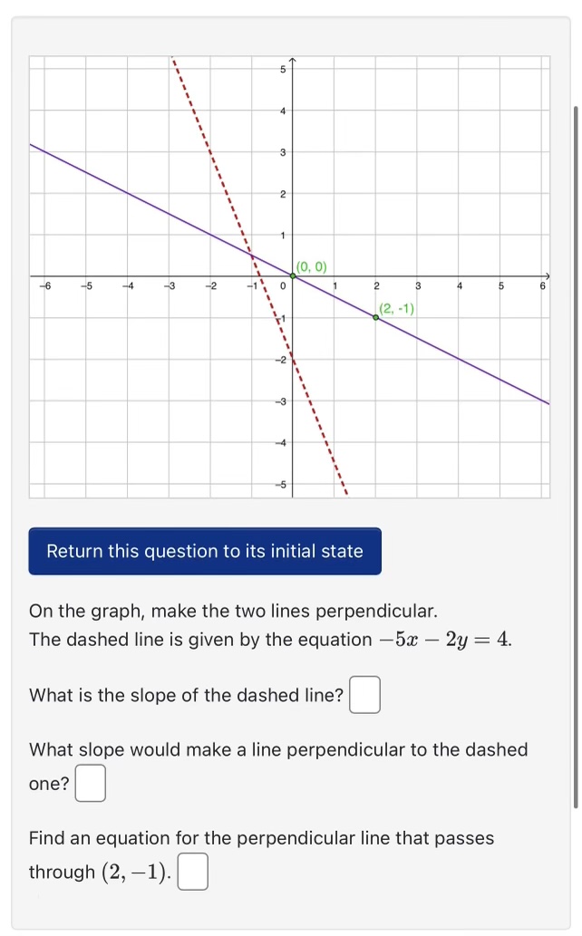 Return this question to its initial state On the