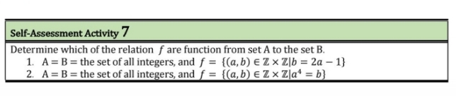 explain the answer Self-Assessment Activity 7