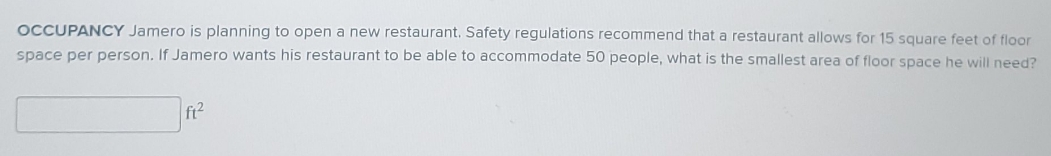 What is the answer OCCUPANCY Jamero is planning
