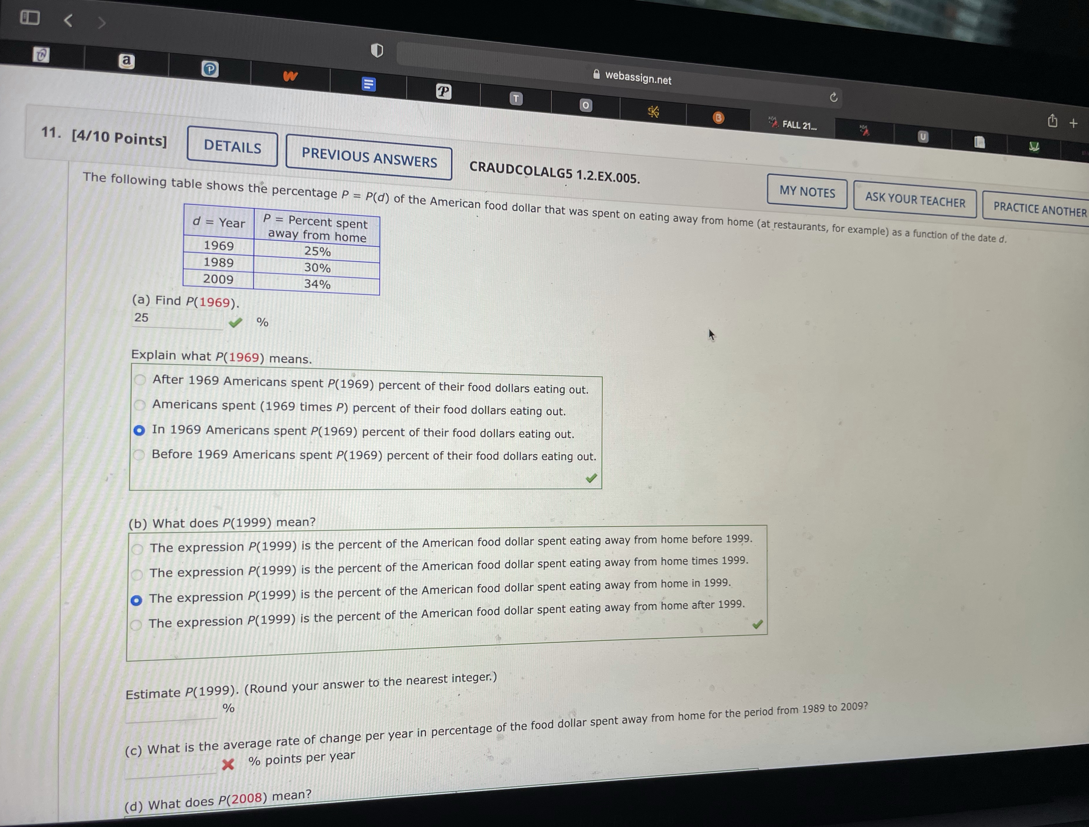 webassign.net a W P T O B "A FALL 21. 11. [4/10