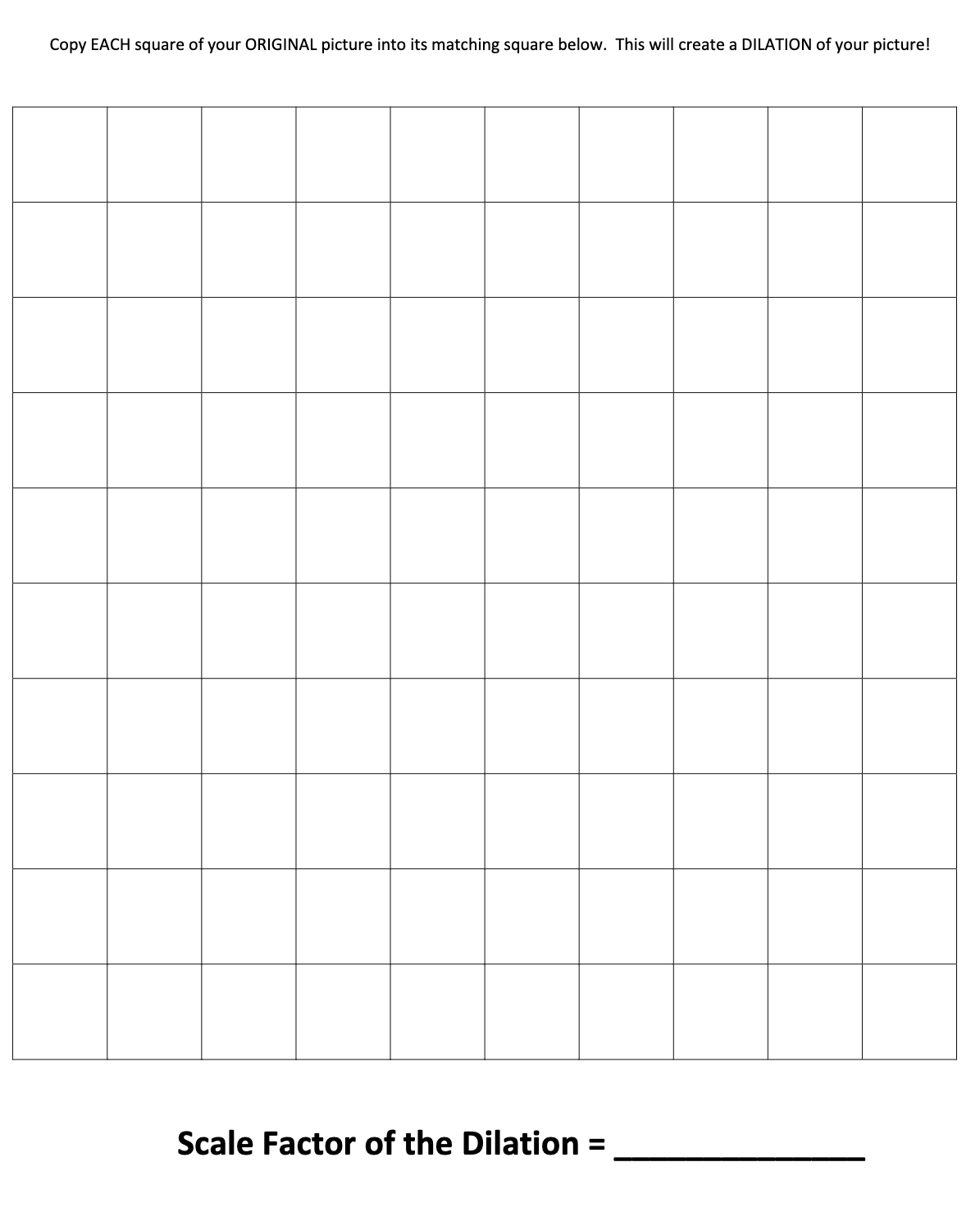 I need help on this assignment Dilation Project