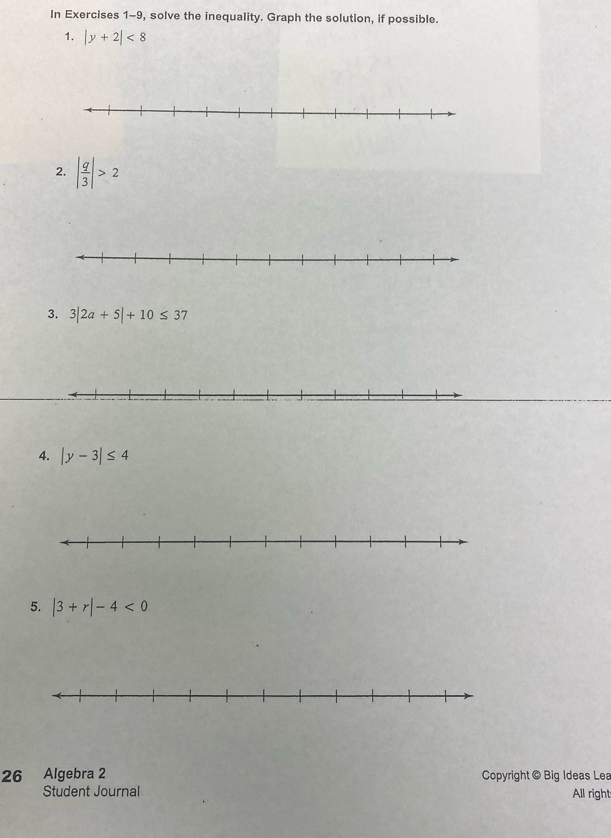 Help please In Exercises 1-9, solve the
