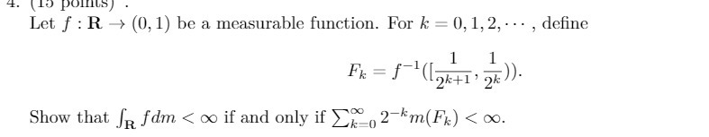 4. Let f : R - style=