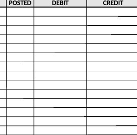 POSTED DEBIT CREDIT