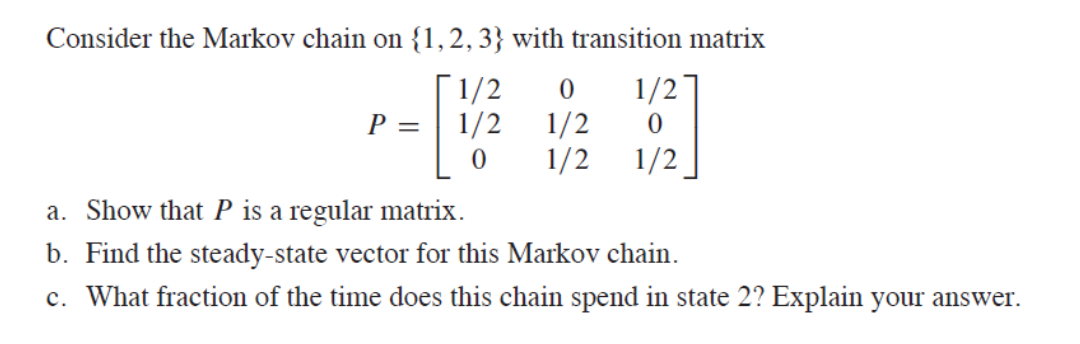 Graph Theory: Consider the Markov chain on {1,2,