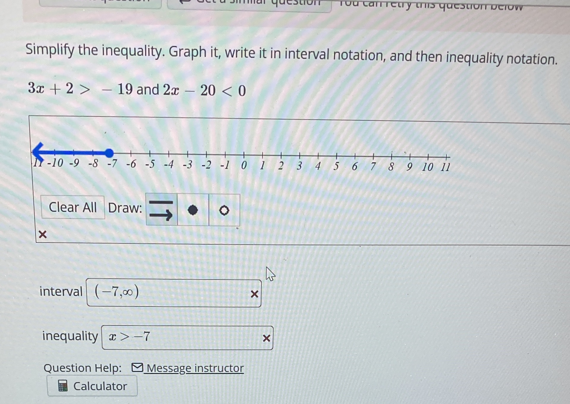 Tou Callretry WIS question DCTOW Simplify the