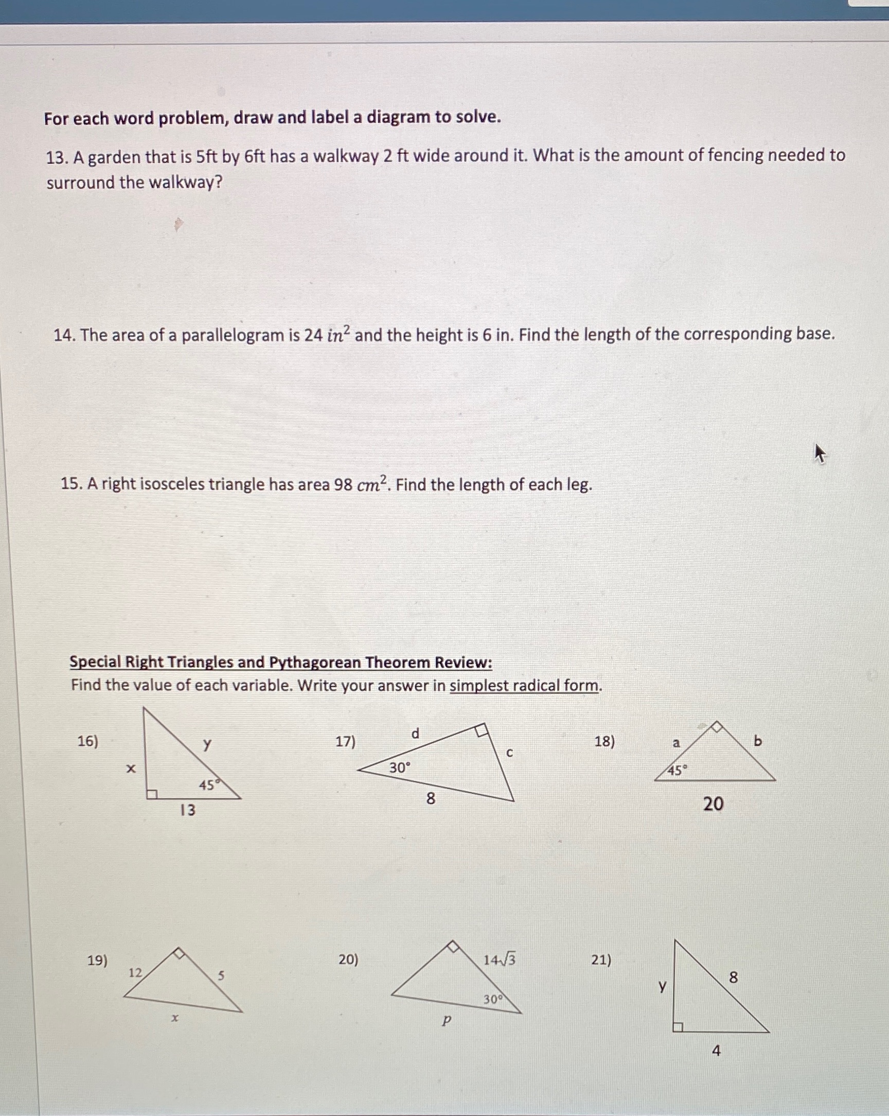 Hi! This is geometry! Please complete all of the