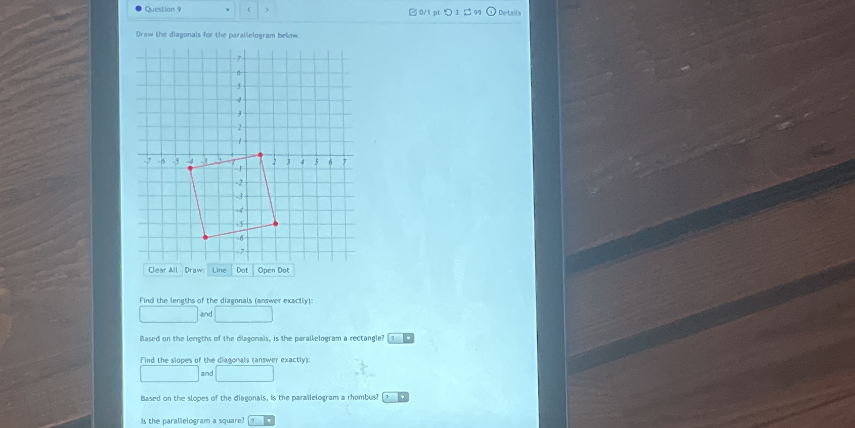 Question 9 Go/1 pt 0 3 99 0 Details Draw the
