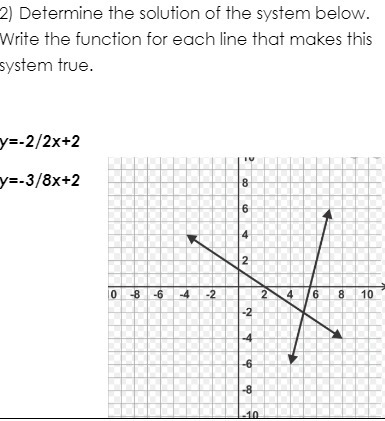 2) Determine the solution of the system below.