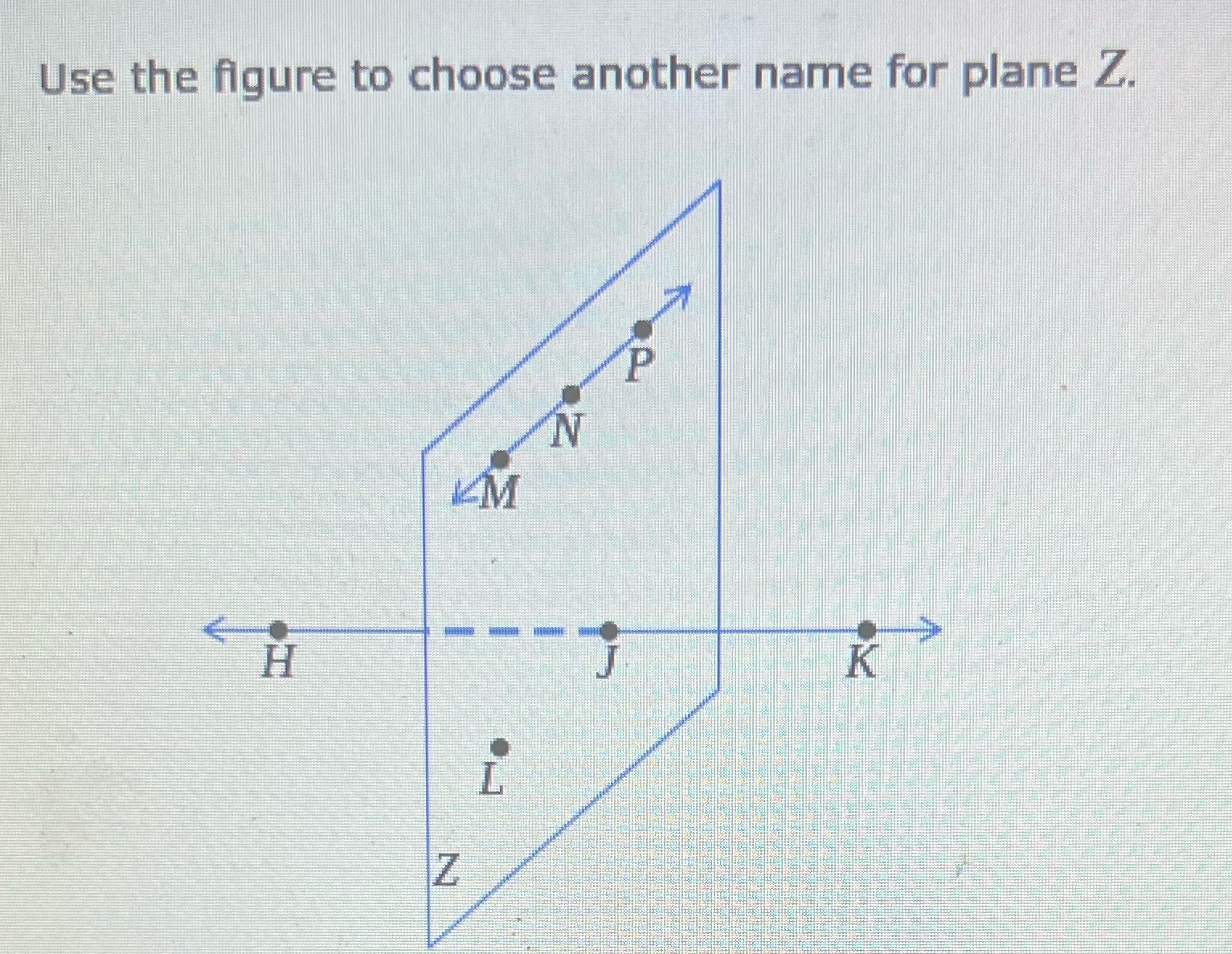 in the figure, points L , J , M , N , and P lie