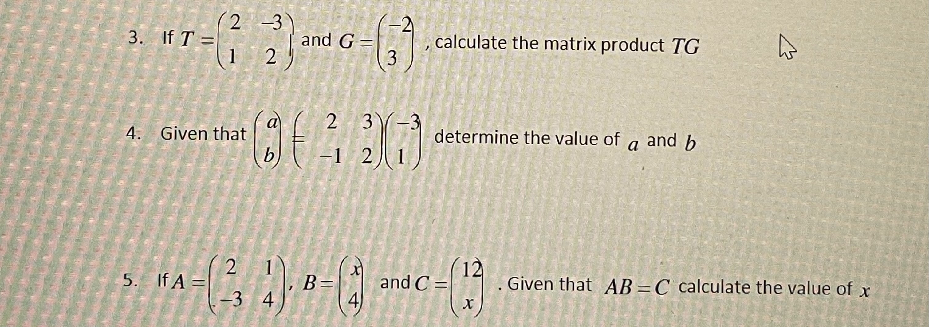 Answer all questions 0 4 1. If X = and Y =