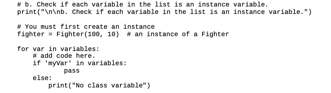 # b. Check if each variable in the list is an