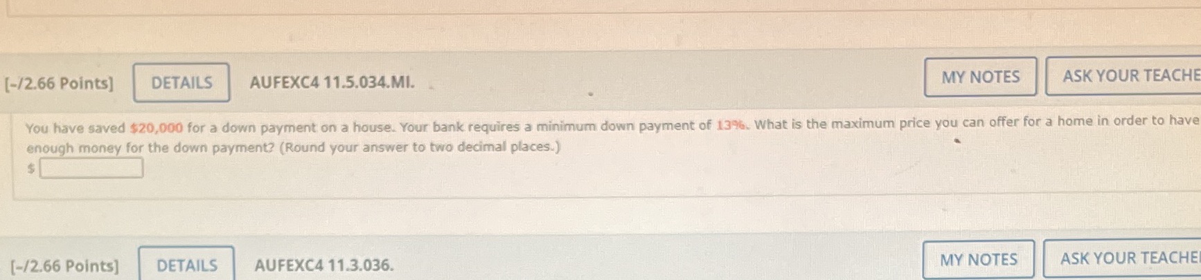 [-/2.66 Points] DETAILS AUFEXC4 11.5.034.MI. MY