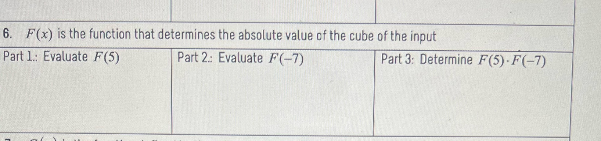 6. F(x) is the function that determines the