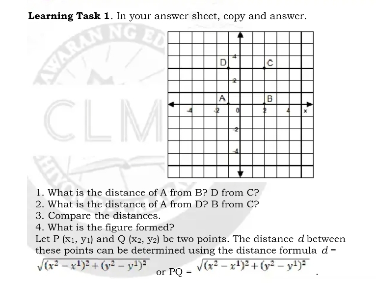 topic: Using distance formula in proving