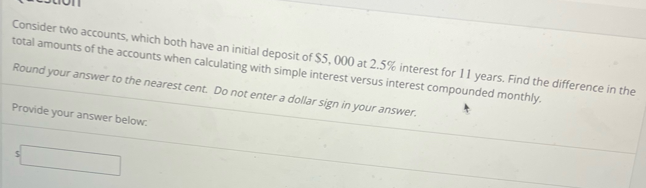 Consider two accounts, which both have an initial