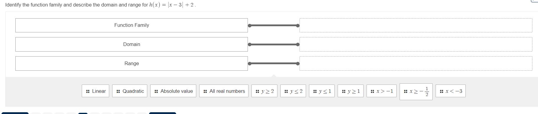 Question 1: Select the graph of the function and
