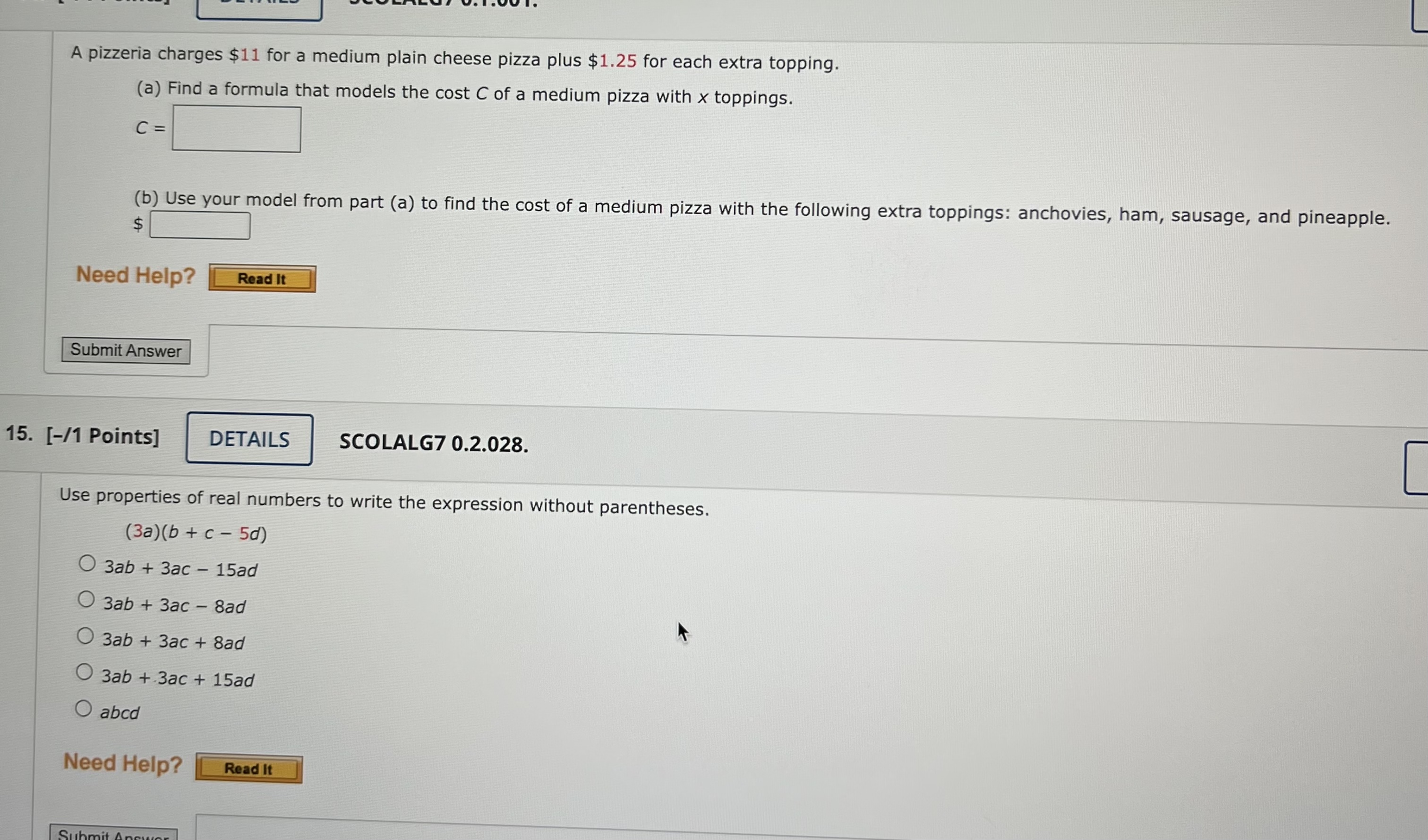 Simplify each expression. (a) x4x5 ( b ) ( - x 4