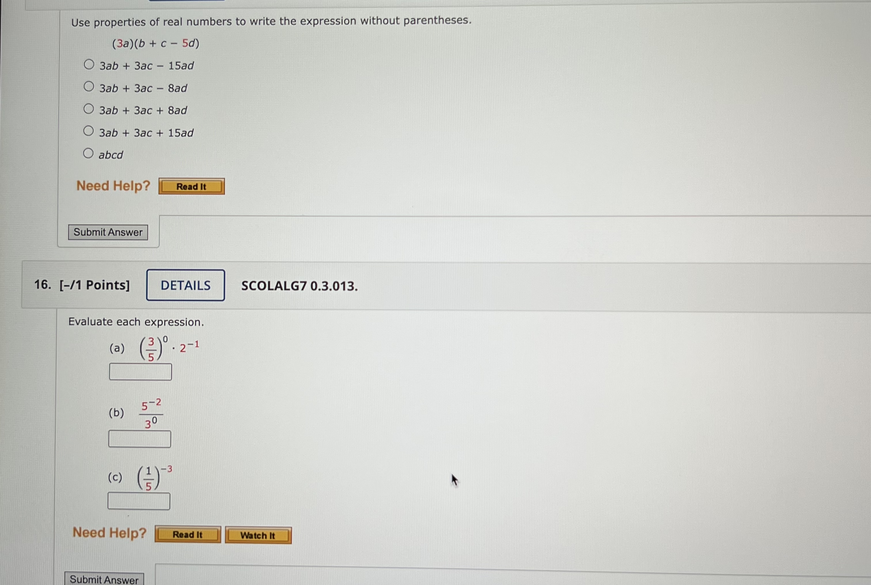 Simplify each expression. (a) x4x5 ( b ) ( - x 4