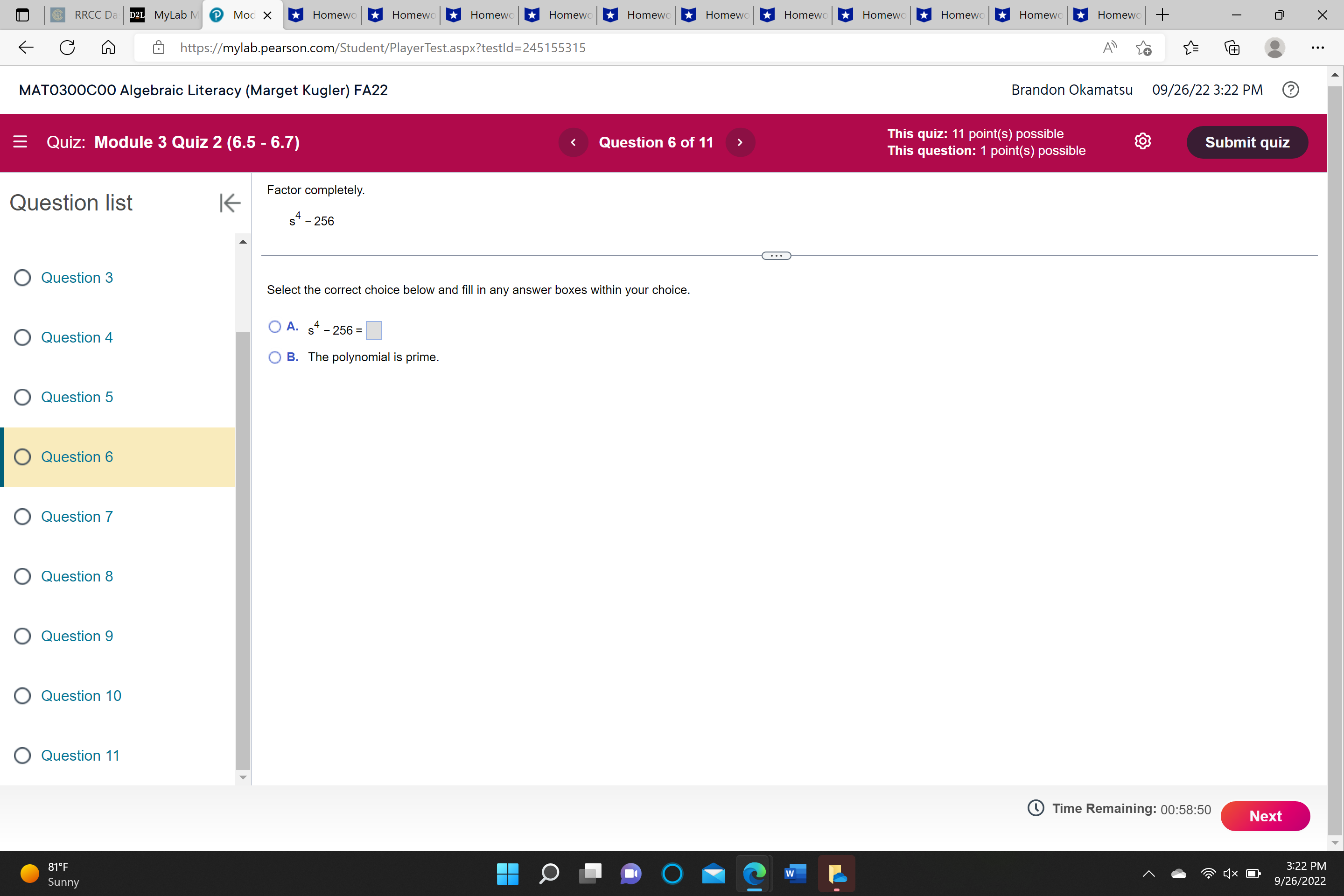 RRCC Da DZI MyLab M @ Mod X Homewo Homewo Homewo