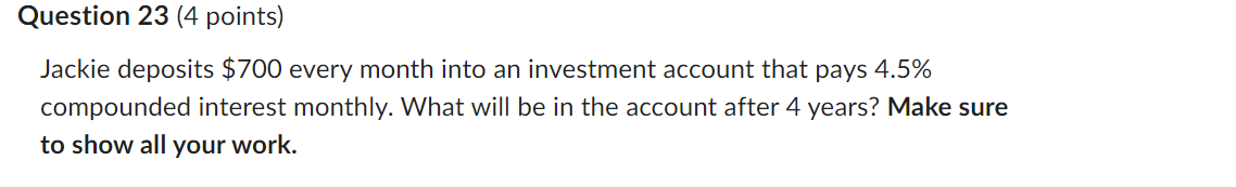 Question 7 (3 points} Solve the following