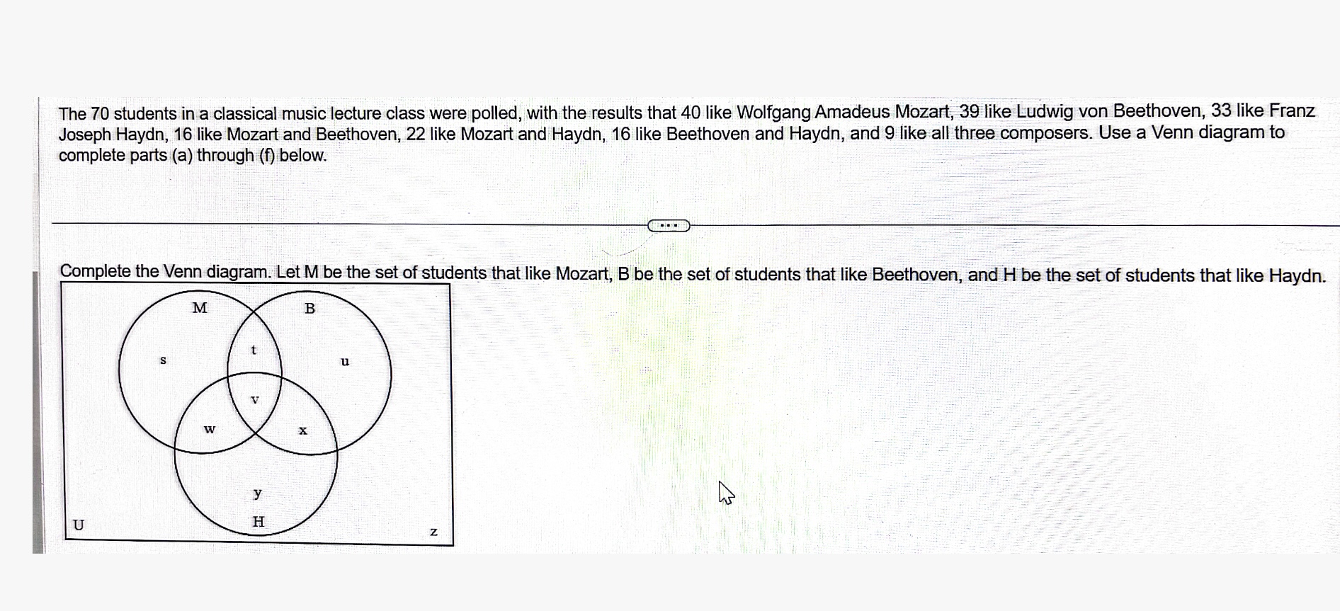The 70 students in a classical music lecture