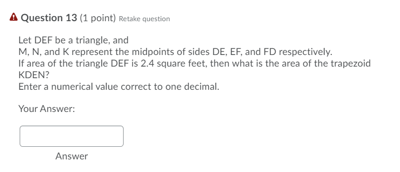 A Question 11 (1 point) Retake question Let