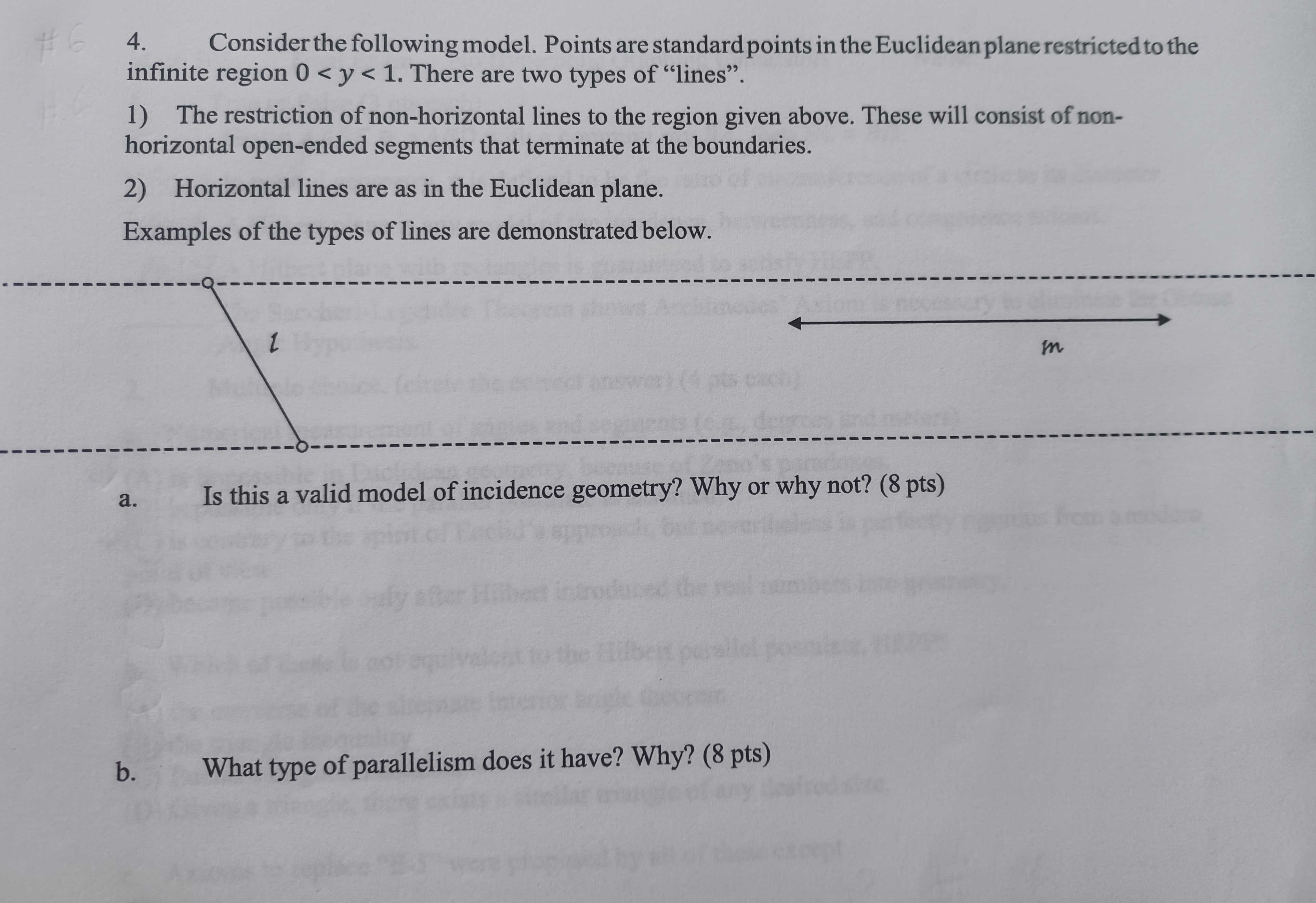 4 . Consider the following model. Points are