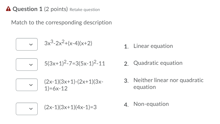 A Question 11 (1 point) Retake question Let