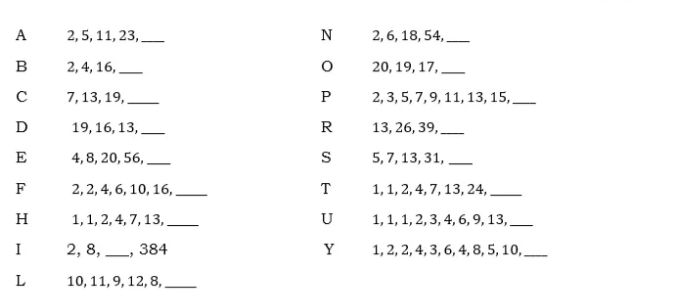 Find the next number in each sequencenote: I need