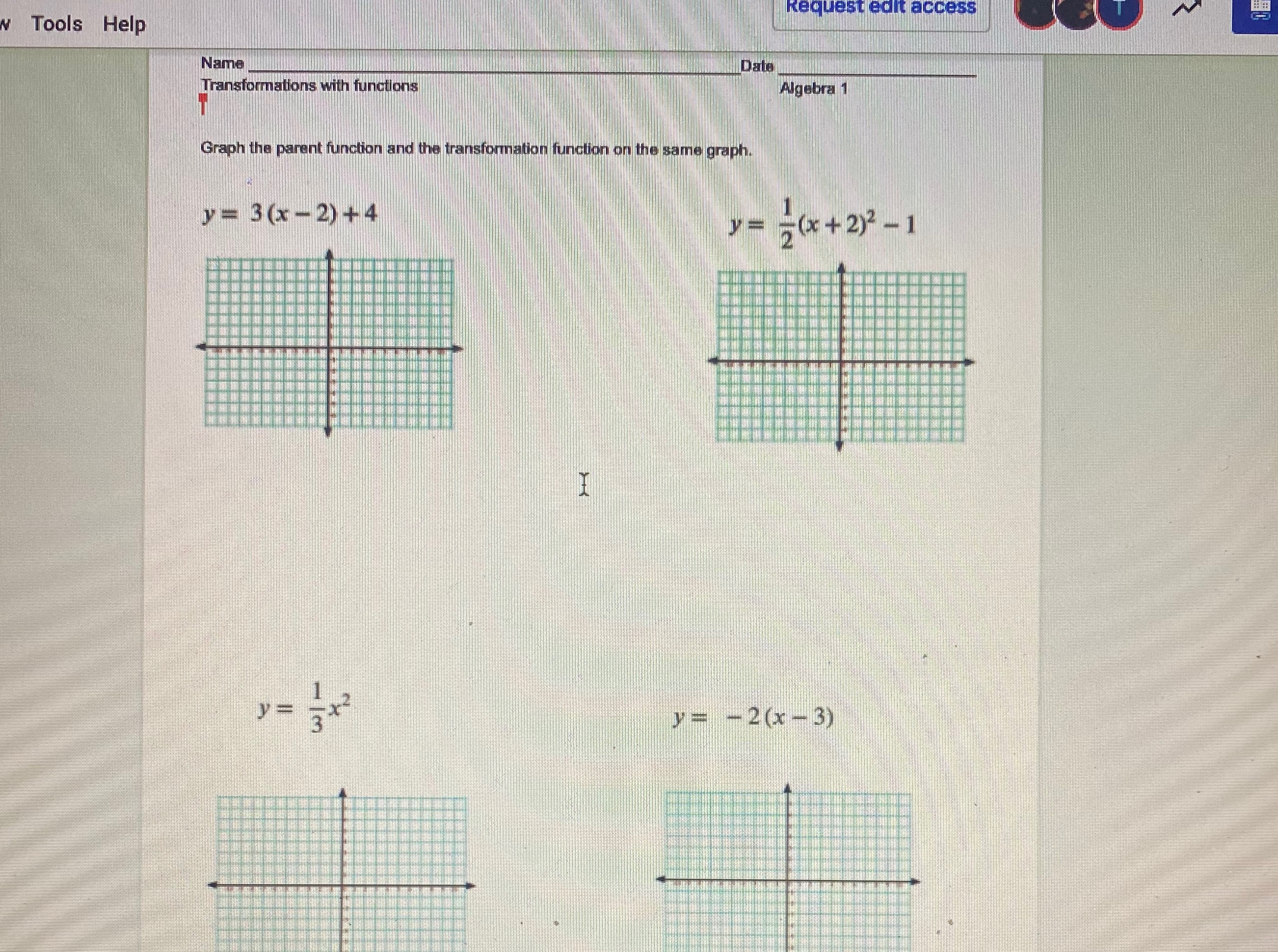 Kaquest edit access Tools Help Name Data