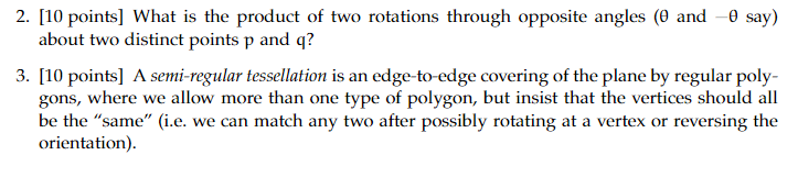 2. [10 points] What is the product of two
