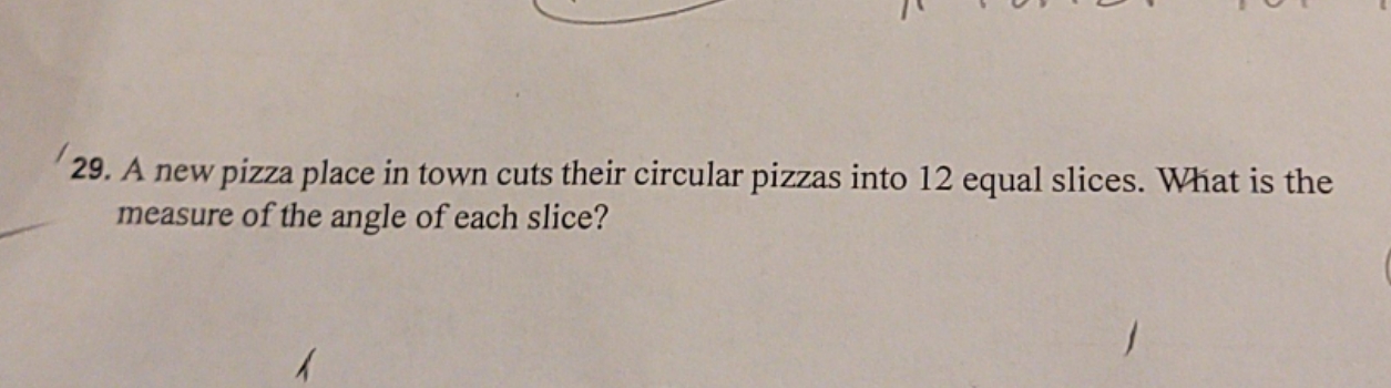 work and answer 29. A new pizza place in town