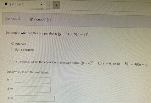0 Question 4 Textbook EF @ Videos L' [+]