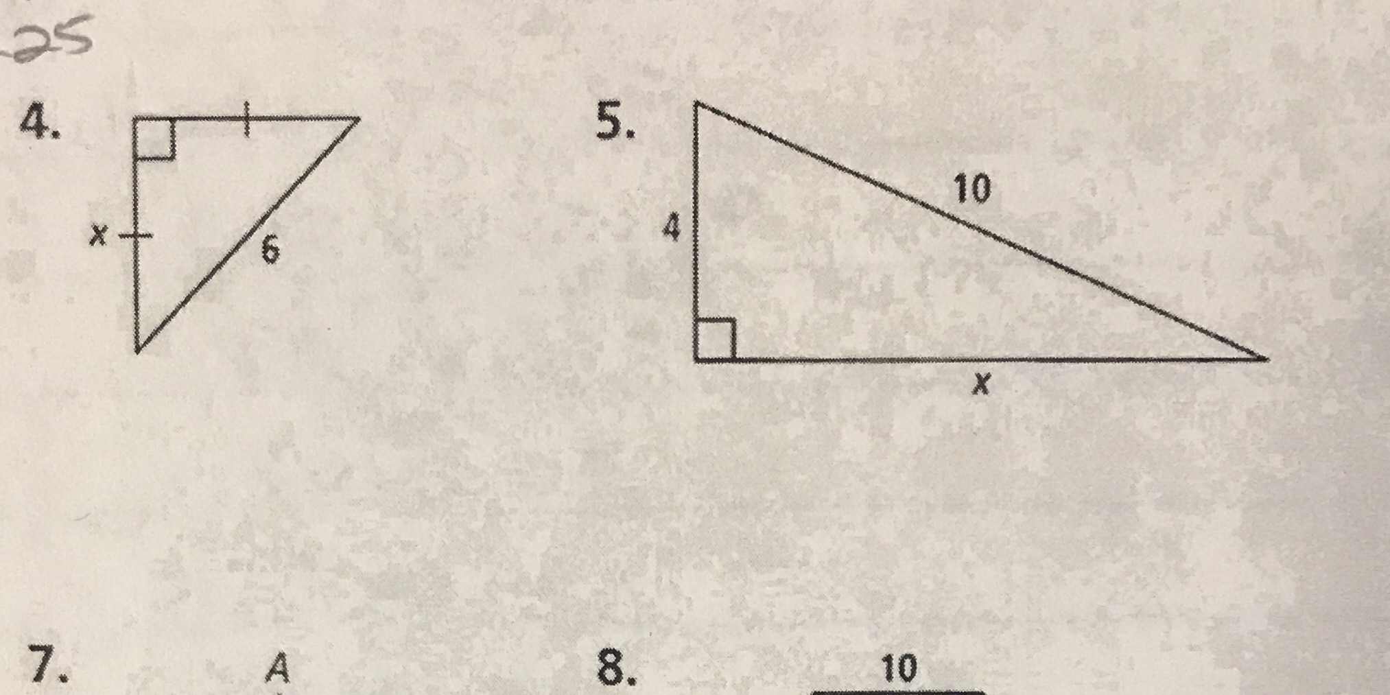 Find the value x. Write your answers in simplest