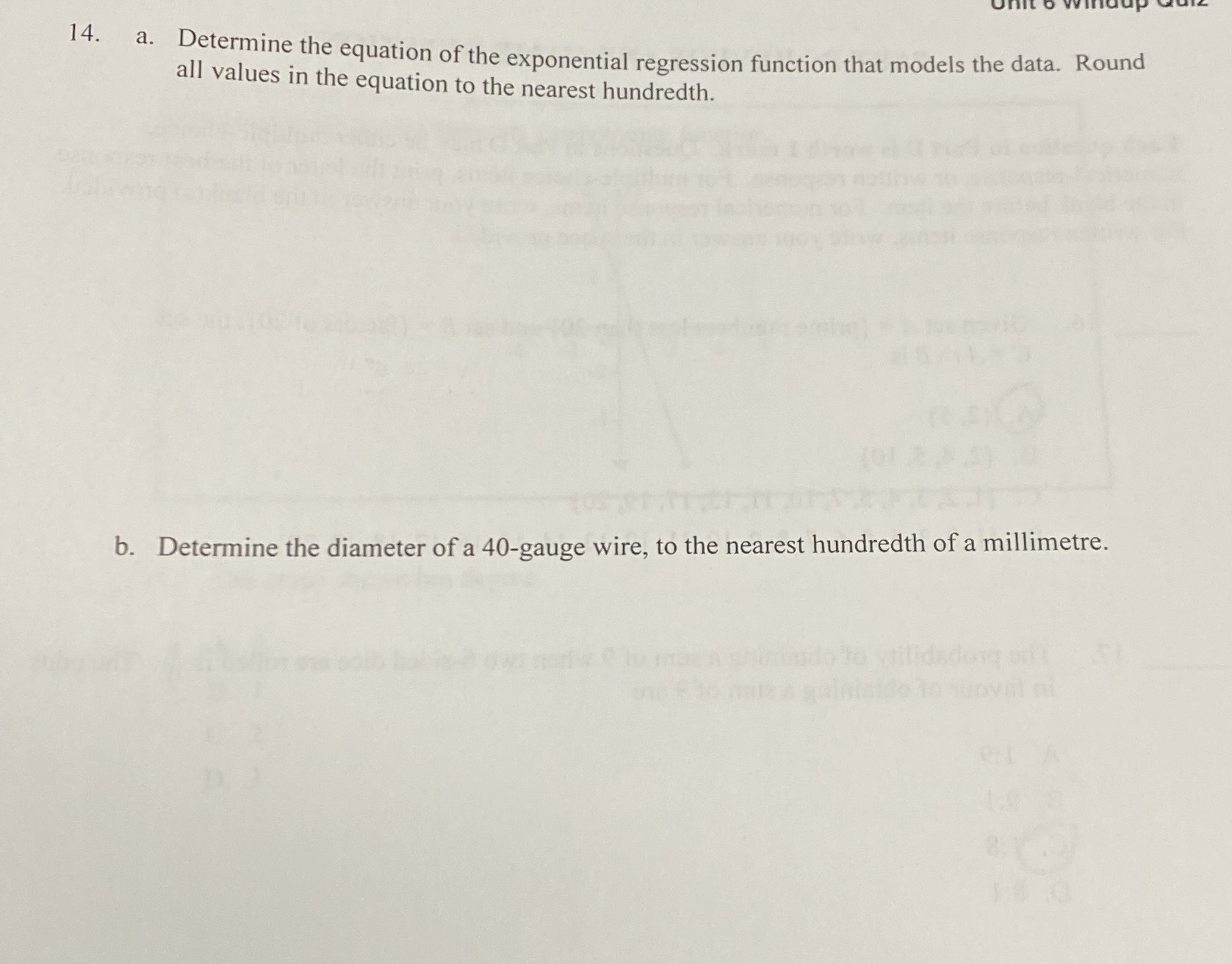 Need these two Use the following information to