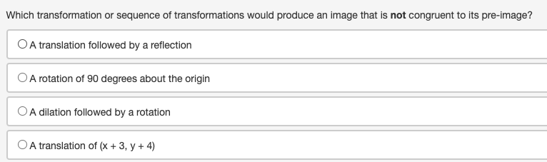 Which statement is not a step used when