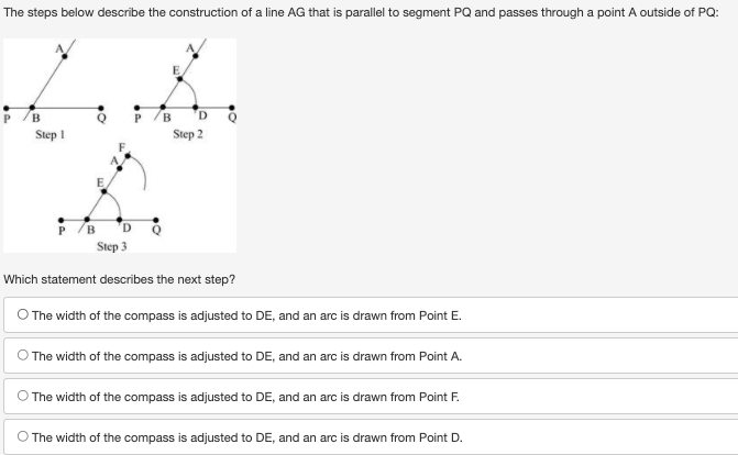 Which statement is not a step used when