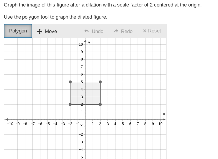 Graph the image of this triangle after a dilation