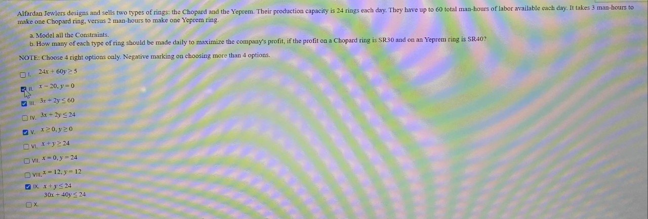 please solve this question ? Alfardan Jewlers