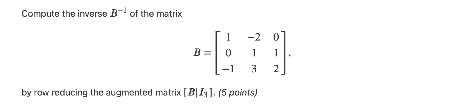 Consider the following system of linear